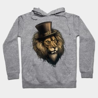 Lion wearing top hat Hoodie